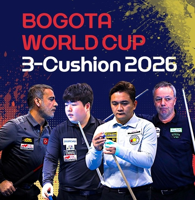 대한당구연맹 / 조명우, 2026 보고타 세계3쿠션 당구월드컵 32강 시드 출전