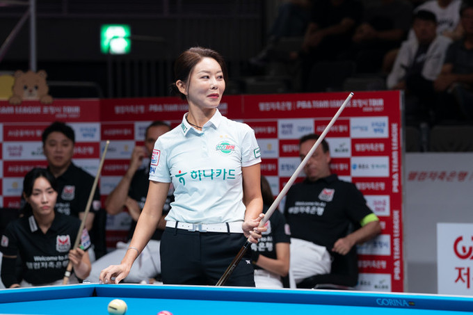‘하루 지나면 선두가 바뀐다’ 하나카드, 하이원리조트 꺾고 PBA 팀리그 1위 탈환